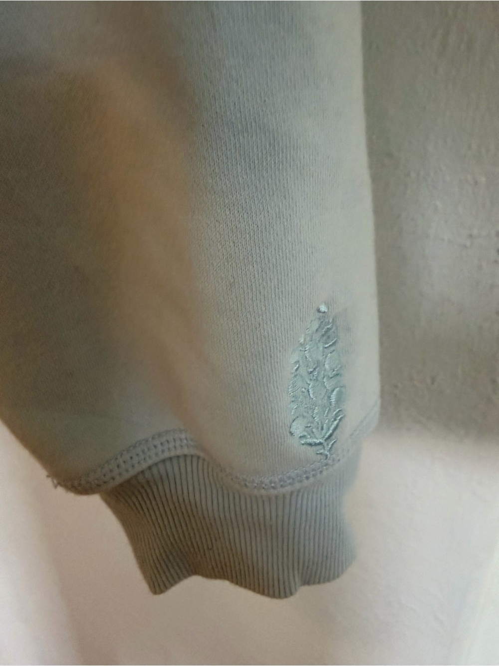 FP Movement by Free People Light Blue Pullover Hoodie with Embroidered Chest - Picture 3 of 5